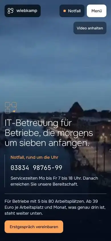 Wiebkamp auf dem Telefon