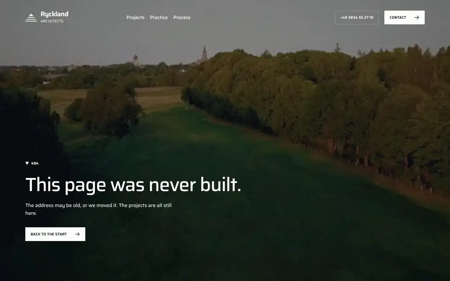 Ryckland, page "Not found", first screen