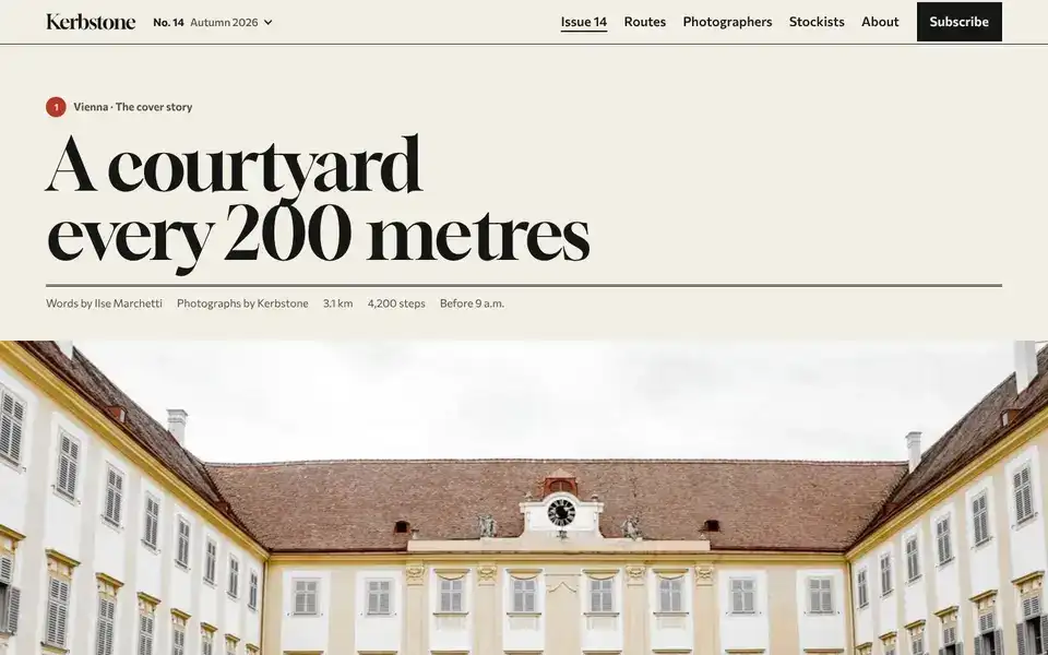 Kerbstone, page "Story: A courtyard every 200 metres", first screen